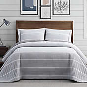 Brooklyn Loom&reg; Niari Yarn Dye Stripe 2-Piece Twin XL Quilt Set in Grey