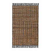 Bee &amp; Willow&trade; Stripe 2&#39; x 3&#39; Handcrafted Accent Rug in Black/Natural