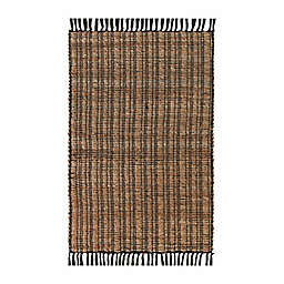 Bee & Willow™ Stripe 2' x 3' Handcrafted Accent Rug in Black/Natural