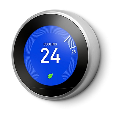 Google Nest Learning Thermostat 3rd Generation in Stainless Steel. View a larger version of this product image.