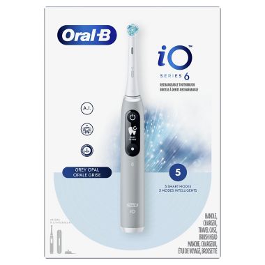 Oral-B&reg; iO Series 6 Electric Toothbrush in Grey Opal. View a larger version of this product image.