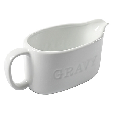 Our Table&trade; Simply White Words Gravy Boat. View a larger version of this product image.