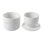 Alternate image 2 for Our Table&trade; Simply White Words Butter Keeper