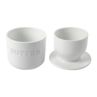 Our Table&trade; Simply White Words Butter Keeper. View a larger version of this product image.