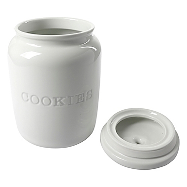 Our Table&trade; Simply White Words Cookie Jar. View a larger version of this product image.