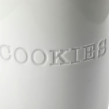 Our Table&trade; Simply White Words Cookie Jar. View a larger version of this product image.