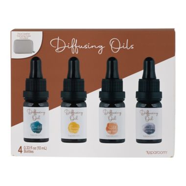 SpaRoom&reg; Home 4-Pack 10 mL Diffusing Oils with Travel Bag. View a larger version of this product image.