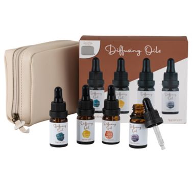 SpaRoom&reg; Home 4-Pack 10 mL Diffusing Oils with Travel Bag. View a larger version of this product image.
