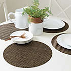 Alternate image 3 for Studio 3B&trade; Bistro Woven Vinyl Round Placemats in Coffee (Set of 4)