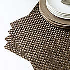 Alternate image 2 for Studio 3B&trade; Bistro Woven Vinyl Square Placemats in Coffee (Set of 4)