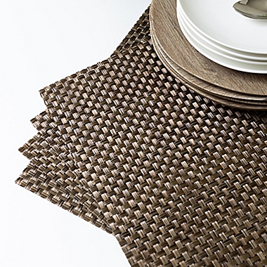 Studio 3B&trade; Bistro Woven Vinyl Square Placemats in Coffee (Set of 4). View a larger version of this product image.