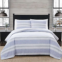 London Fog® Stripe Flannel Comforter Set