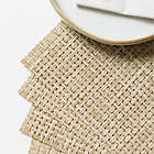 Alternate image 2 for Studio 3B&trade; Bistro Woven Vinyl Square Placemats in Beige (Set of 4)
