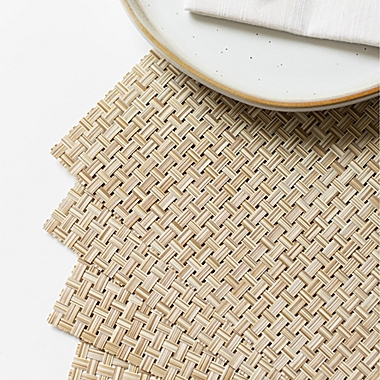 Studio 3B&trade; Bistro Woven Vinyl Square Placemats in Beige (Set of 4). View a larger version of this product image.