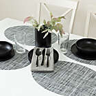Alternate image 3 for Studio 3B&trade; French Oval Woven Vinyl Placemats in Black (Set of 4)