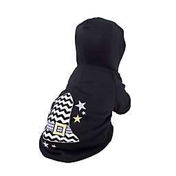 Pet Life® LED Magical Hat Hooded Dog Halloween Costume in Black