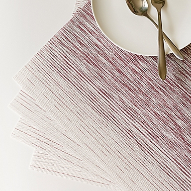 Studio 3B&trade; Otto Woven Vinyl Placemats in Wine (Set of 4). View a larger version of this product image.