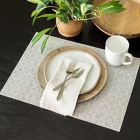 Alternate image 1 for Studio 3B&trade; Humberstone Woven Vinyl Placemats in Silver (Set of 4)