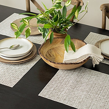Studio 3B&trade; Humberstone Woven Vinyl Placemats in Silver (Set of 4). View a larger version of this product image.
