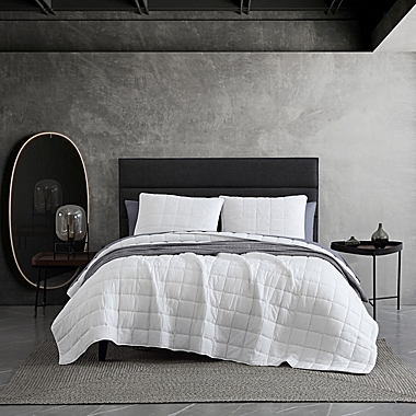 Kenneth Cole New York&reg; Carmine Twin Quilt Set in White. View a larger version of this product image.