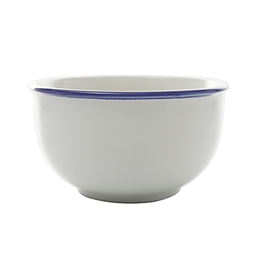 Our Table&trade; Simply White Blue Rim Dinnerware Collection. View a larger version of this product image.