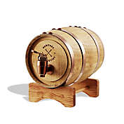 Hammer + Axe 3-Liter Whisky Barrel Beverage Dispenser in Brown