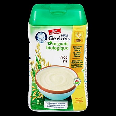 Gerber&reg; 208 gram Organic Rice Cereal. View a larger version of this product image.
