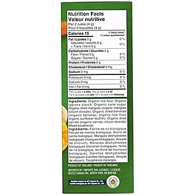 Gerber&reg; 50-Gram 24-Pack Mango Banana Carrot Organic Rice Rusks. View a larger version of this product image.