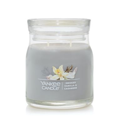 Yankee Candle&reg; Smoked Vanilla &amp; Cashmere Signature Collection 13 oz. Small Candle. View a larger version of this product image.