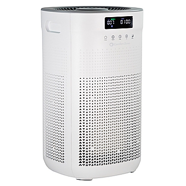 Comfort Zone&reg; 500 sq. ft. True HEPA Smart WiFi Air Purifier in White. View a larger version of this product image.