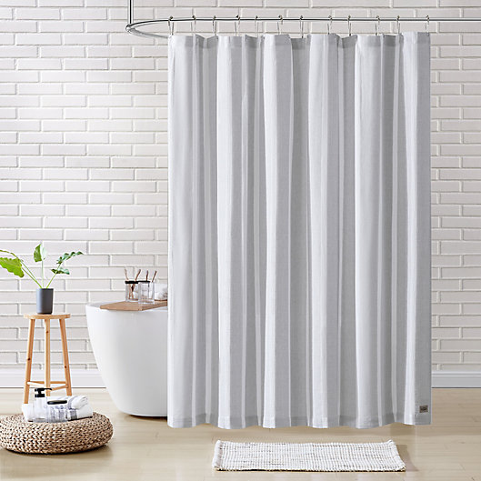 Ugg Ardelia Shower Curtain In Seal, Best L Shaped Shower Curtain Rod
