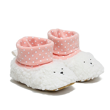 Size 3-6M Polar Bear Slipper in Charcoal. View a larger version of this product image.