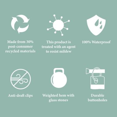 Haven&trade; Recycled Cotton 70-Inch x 72-Inch Shower Liner in White. View a larger version of this product image.