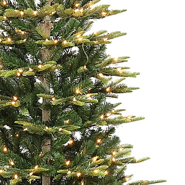 Puleo International 7.5-Foot Slim Fir Pre-Lit Artificial Christmas Tree in Green. View a larger version of this product image.