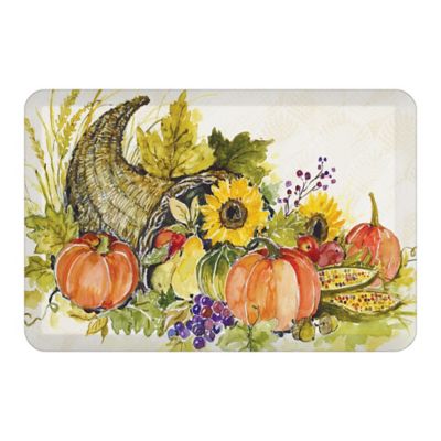 Laural Home Cornucopia Harvest Inch X 30 Inch Kitchen Mat Bed Bath Beyond