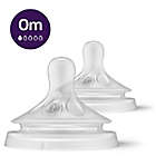 Alternate image 1 for Philips Avent 2-Pack 0M Nipple Flow 1 Natural Response Nipples