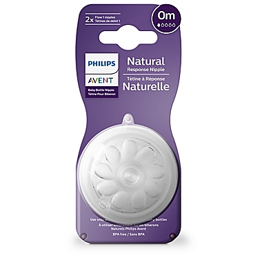 Philips Avent 2-Pack 0M Nipple Flow 1 Natural Response Nipples. View a larger version of this product image.