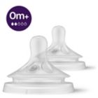 Alternate image 1 for Philips Avent 2-Pack +0M Nipple Flow 2 Natural Response Nipples