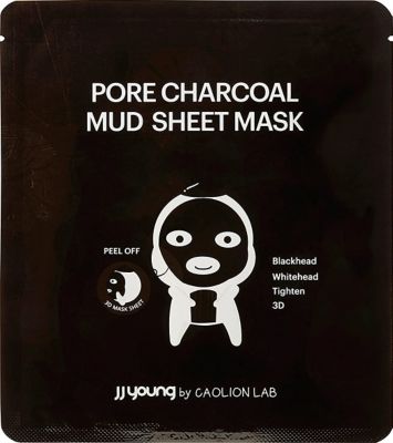 JJ Young 0.63 oz. Pore Charcoal Mud Sheet Mask
