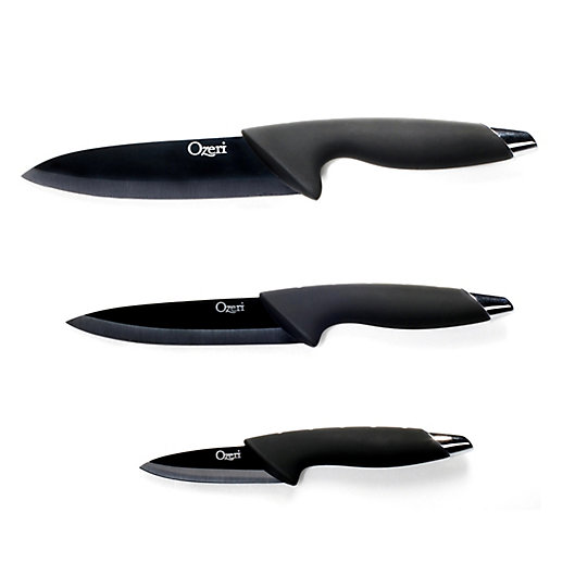 Alternate image 1 for Ozeri® Elite Chef Ceramic 3-Piece Knife Set in Black