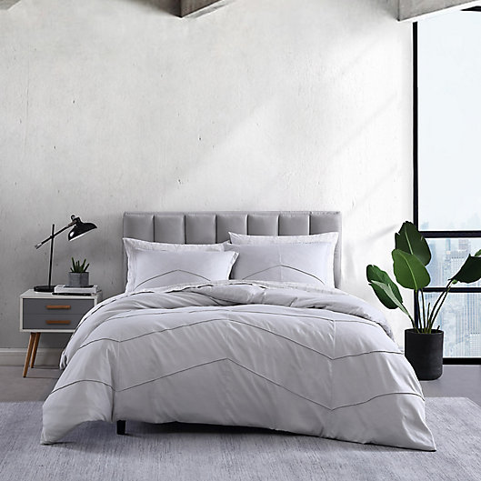 Alternate image 1 for City Scene® Chloe Solid Comforter Set in Light Grey