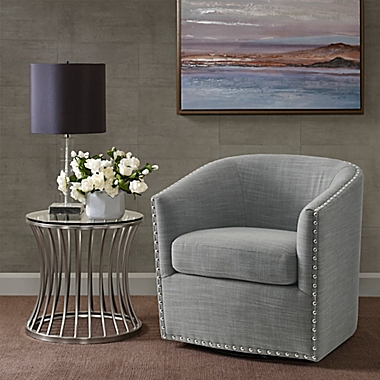 Madison Park&trade; Tyler Swivel Chair in Grey. View a larger version of this product image.