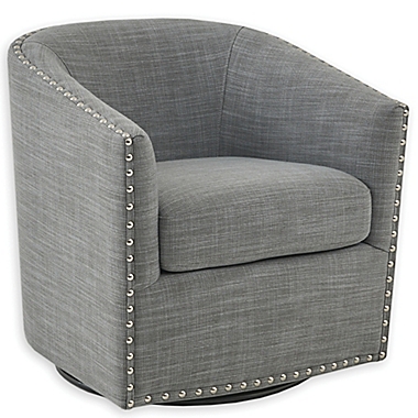 Madison Park&trade; Tyler Swivel Chair in Grey. View a larger version of this product image.