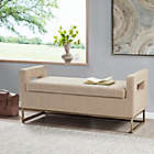 Alternate image 1 for Madison Park&trade; Crawford Upholstered Storage Bench in Tan