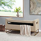 Alternate image 9 for Madison Park&trade; Crawford Upholstered Storage Bench in Tan