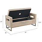 Alternate image 2 for Madison Park&trade; Crawford Upholstered Storage Bench in Tan