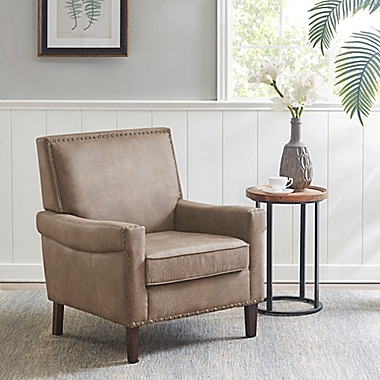 Martha Stewart Winston Accent Chair in Dark Brown. View a larger version of this product image.