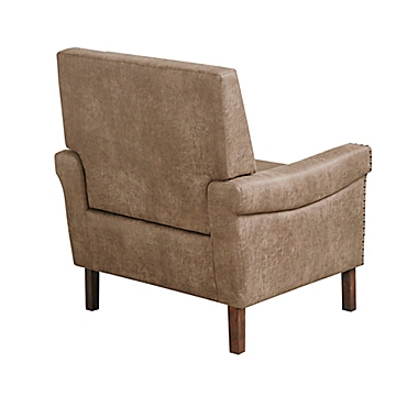 Martha Stewart Winston Accent Chair in Dark Brown. View a larger version of this product image.