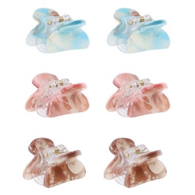 Capelli&reg; 6-Piece Tye Dye Jaw Clips. View a larger version of this product image.