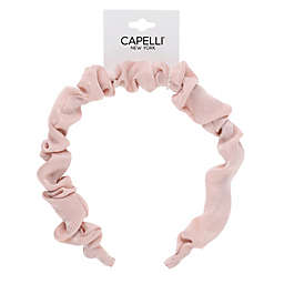 Capelli® New York Ruffle Satin Headband in Pink